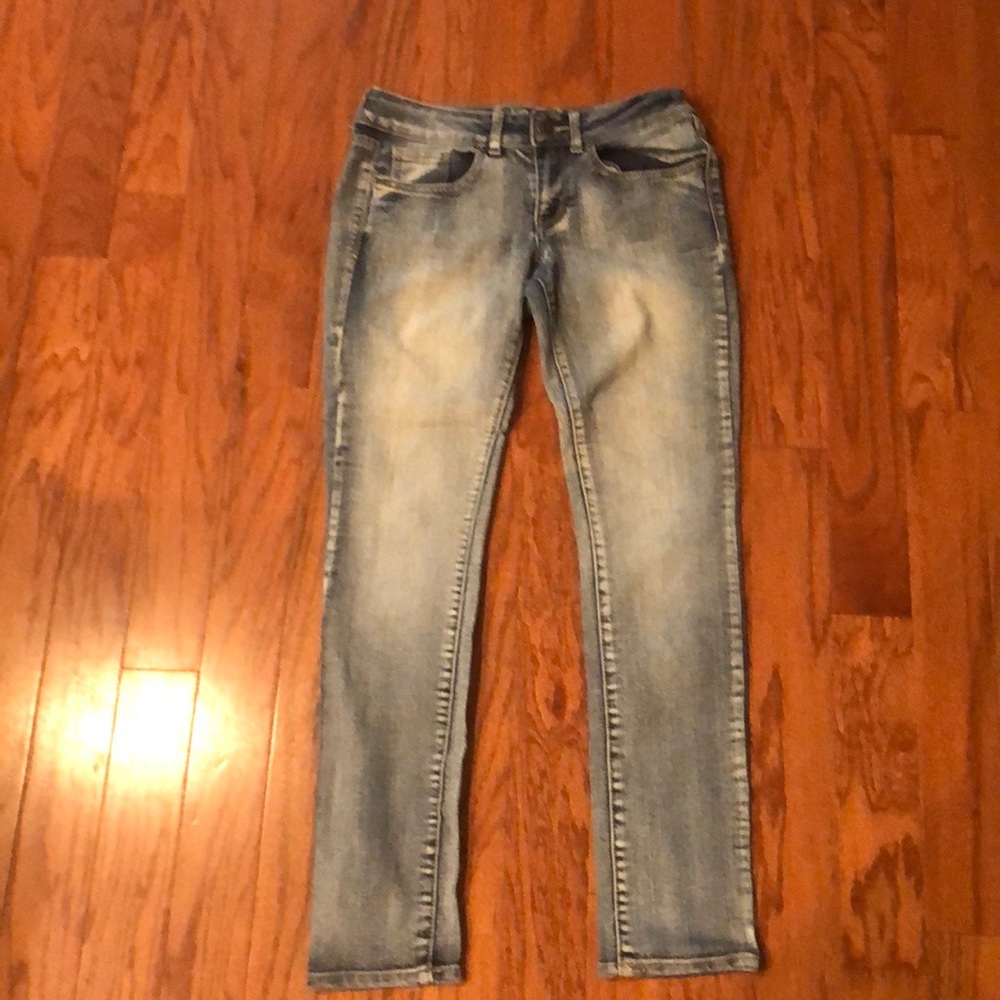 Acid washed skinny jeans